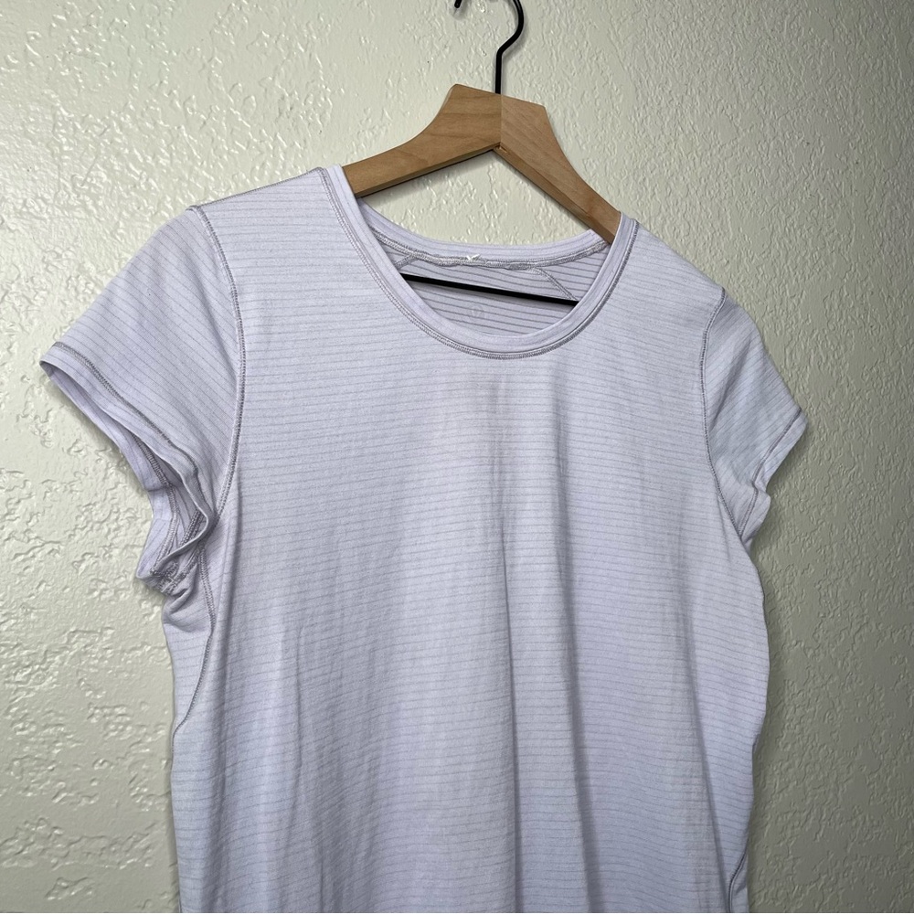 Lululemon Another Mile Short Sleeve Heathered Sheer Lilac Workout Top - Picture 7 of 12